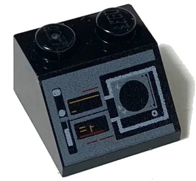 LEGO onderdeel Slope 45 2 x 2 with Controls, Buttons, and Navigation Display Pattern (3039pb108)