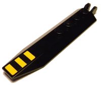 LEGO part Hinge Plate 1 x 8 with Angled Side Extensions with 3 Bright Light Orange Stripes Pattern (Sticker) - Set 60158 30407pb10