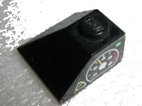 LEGO part Slope 45 2 x 2 Double Convex with Gauges Pattern Left (Sticker) - Sets 8431 / 8438 / 8460 3045pb02L