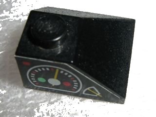 LEGO part Slope 45 2 x 2 Double Convex with Gauges Pattern Right (Sticker) - Sets 8431 / 8438 / 8460 (3045pb02R)