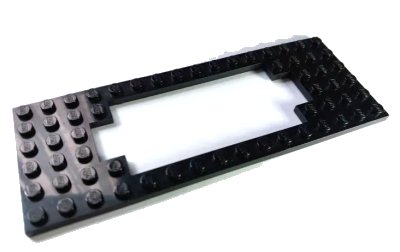 LEGO part Plate, Modified 6 x 16 with Motor Cutout Wide (3058b)