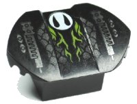 LEGO part Brick, Modified 2 x 2 No Studs, Sloped with Flared Wings and Snake Pattern 30600pb02