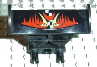 LEGO onderdeel Vehicle, Spoiler 3 x 4 x 6 with Red and Yellow Jack Stone Pattern (30626pb01)