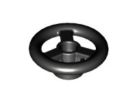 LEGO onderdeel Voertuig, Stuurwiel Klein, 2 Studs Diameter 30663