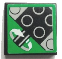 LEGO part Tile 2 x 2 with Rotation Sensor Pattern (Sticker) - Set 8479 3068pb0102