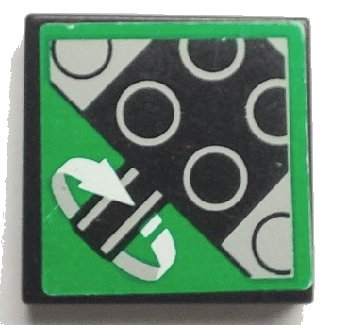 LEGO onderdeel Tile 2 x 2 with Rotation Sensor Pattern (Sticker) - Set 8479 (3068pb0102)