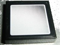 LEGO part Tile 2 x 2 with Vehicle Mirror Rounded Corners on Black and White Small Border Background Pattern (Sticker) - Sets 8052 / 8264 / 8295 3068pb0630