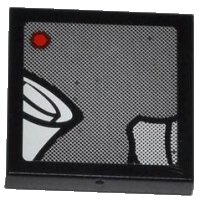 LEGO part Baldosa 2 x 2 con Patrón J. Jonah Jameson on Screen 1 (Pegatina) - Set 76005 3068pb0763