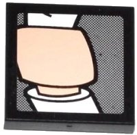 LEGO part Tile 2 x 2 with J. Jonah Jameson on Screen Pattern 3 (Sticker) - Set 76005 3068pb0765