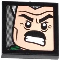 LEGO part Tile 2 x 2 with J. Jonah Jameson on Screen Pattern 4 (Sticker) - Set 76005 3068pb0766