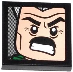 LEGO onderdeel Tile 2 x 2 with J. Jonah Jameson on Screen Pattern 4 (Sticker) - Set 76005 (3068pb0766)