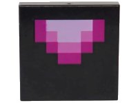 LEGO part Tile 2 x 2 with Pixelated Bright Pink, Dark Pink and Magenta Tongue Pattern (Minecraft Dragon) 3068pb0895