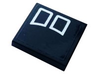 LEGO part Tile 2 x 2 with White Curved Squares Pattern Model Left Side (Sticker) - Set 42110 3068pb1468L