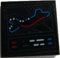 LEGO part Tile 2 x 2 with Race Track Pattern (Sticker) - Set 75879 3068pb1651