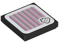 LEGO onderdeel Tile 2 x 2 with Super Mario Scanner Code Sumo Bro Pattern (Sticker) - Set 71413 3068pb2176