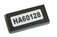 LEGO part Tile 1 x 2 with 'HA60128' Pattern (Sticker) - Set 60128 3069pb0493