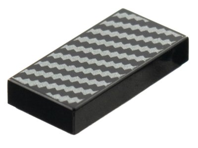 LEGO part Carreau 1 x 2 avec Motif Lignes Diagonales Zigzag Argentées (3069pb0806)