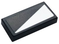 LEGO part Tile 1 x 2 with White Triangle Pattern Model Right Side (Sticker) - Set 76897 3069pb0869R