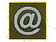 LEGO part Tile 1 x 1 with Silver At Sign (@) Pattern 3070pb072