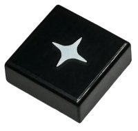 LEGO onderdeel Tile 1 x 1 with White Sparkle / Star Pattern 3070pb344