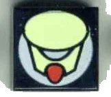 LEGO part Tile 1 x 1 with Light Lime Oval Pattern 3070px1
