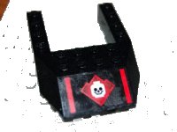 LEGO part Wedge 6 x 8 Cutout with Ogel Control Skull and Two Red Stripes Pattern (Sticker) - Set 6776 32084pb003
