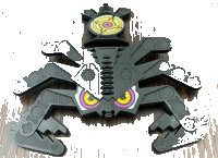 LEGO part Technic Competition Target Scorpion with Yellow and Pink Eyes and Shooting Target Pattern (Stickers) - Set 8268 32145pb02
