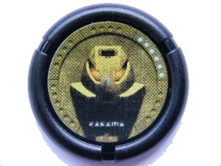 LEGO onderdeel Throwing Disk with Bionicle Bamboo Kakama Mask Pattern (32171pb001)