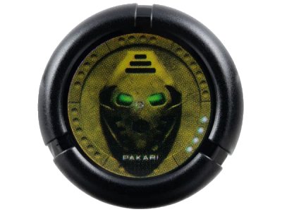 LEGO onderdeel Throwing Disk with Bionicle Bamboo Pakari Mask Pattern (32171pb003)