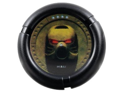 LEGO onderdeel Throwing Disk with Bionicle Bamboo Hau Mask Pattern (32171pb006)