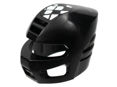LEGO onderdeel Technic, Figure Accessory Competition Helmet with Checkered Flag Pattern (Sticker) - Set 8300 (32279pb02)