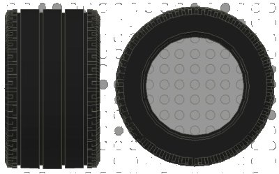 LEGO part Tire 81.8 x 50 Technic Straight Tread (32296)