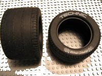 LEGO onderdeel Tire Technic Racing Large with 'TECHNIC RACING' White Pattern 32296pb01