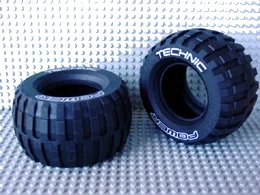 LEGO onderdeel Tire Technic Power Puller with 'TECHNIC POWER' White Pattern (32298pb01)