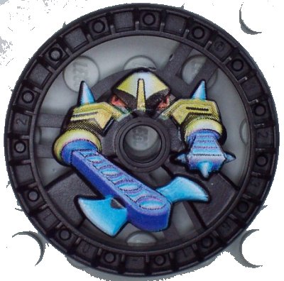 LEGO onderdeel Technic, Disk 5 x 5 - RoboRider Talisman Wheel, Axer Mold with Robot Pattern (32361pb01)