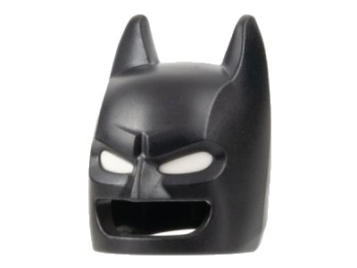 LEGO onderdeel Minifigure, Headgear Mask Batman Cowl with Molded White Eyes Pattern (3320pb01)