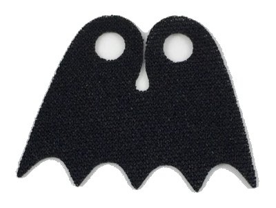 LEGO onderdeel Minifigure Cape Cloth, Short, Scalloped 5 Points (Batman), Tear-Drop Neck Cut - Spongy Stretchable Fabric (36109)