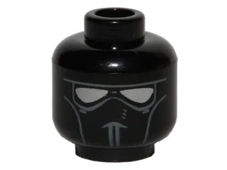 LEGO onderdeel Minifigure, Head Alien with Face Mask with Silver Goggles Pattern (SW V-wing Pilot) (3626pb0809)