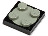 LEGO part Turntable 2 x 2 Plate with Light Gray Top (3680 / 3679) 3680c01