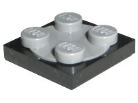 LEGO part Turntable 2 x 2 Plate with Light Bluish Gray Top (3680 / 3679) 3680c02
