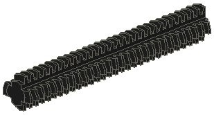 LEGO part Technic, Axle  4L Threaded (3705b)