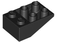 LEGO part Slope, Inverted 33 3 x 2 with Flat Bottom Pin without Connections between Studs 3747a