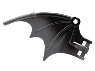 LEGO onderdeel Dragon Wing 8 1/4 x 5 with Marbled Dark Bluish Gray Trailing Edge Pattern (38547pb02)