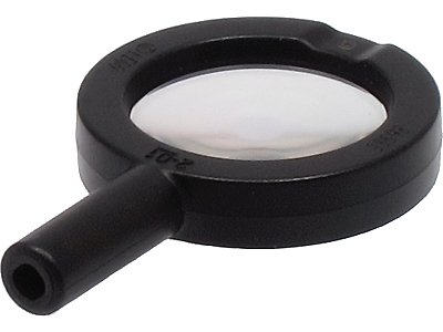LEGO part Minifigure, Utensil Magnifying Glass Thick Frame and Hollow Handle with Trans-Clear Lens (38648c01)