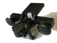 LEGO part Train Buffer Beam with Black Train Coupling with Pin and Black Magnet Cylindrical (4022 / 4023 / 73092) 4022c01