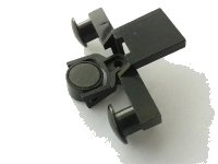 LEGO onderdeel Train Buffer Beam with Black Train Coupling and Black Magnet Cylindrical (4022 / 2920 / 73092) 4022c02