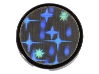 LEGO part Tile, Round 2 x 2 with Holographic Stars Pattern (Sticker) - Sets 1737 / 6815 / 6854 / 6938 / 6958 / 6982 4150pb003