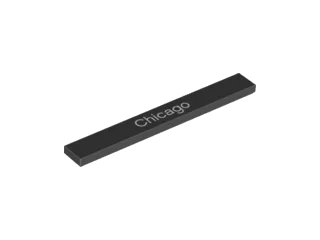 LEGO onderdeel Tile 1 x 8 with 'Chicago' Pattern (4162pb165)