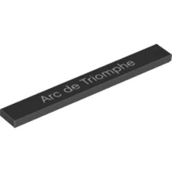 LEGO onderdeel Tile 1 x 8 with 'Arc de Triomphe' Pattern (4162pb175)