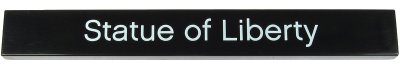 LEGO part Tile 1 x 8 with 'Statue of Liberty' Pattern (4162pb185)